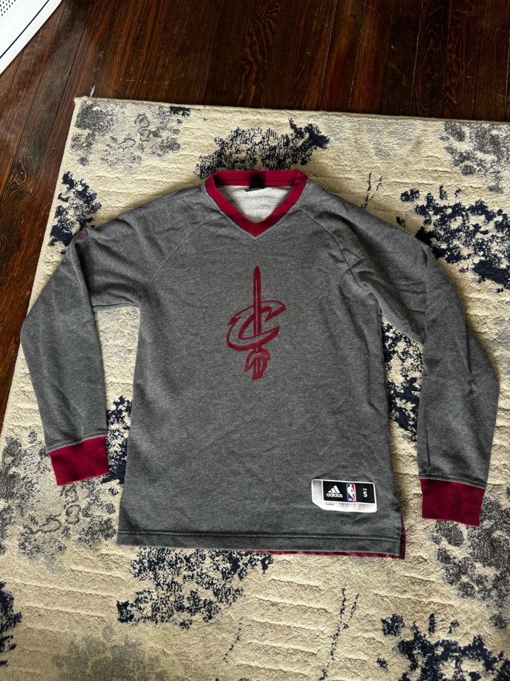 adidas Gray Tee with Black Logo Patch and Accents